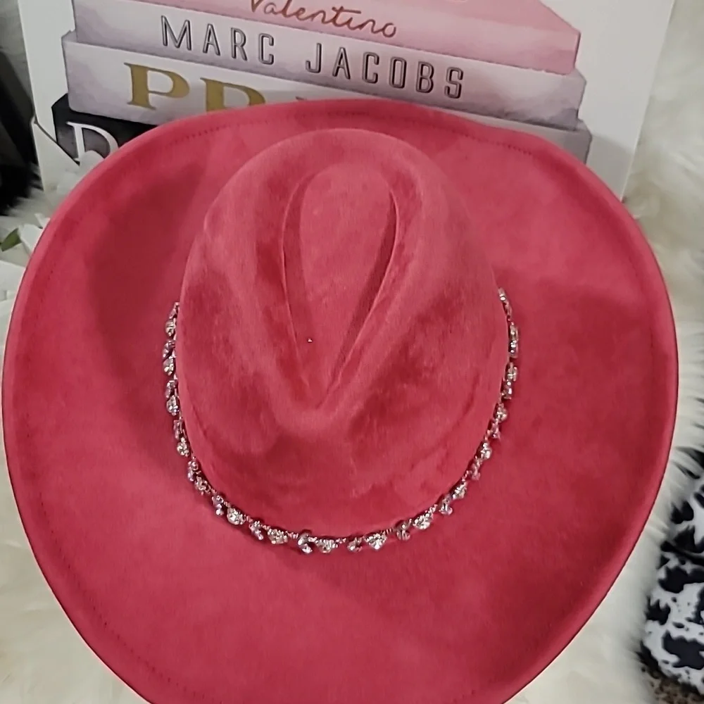 💕Pink Barbie Western Cowboy Hat with Rhinestone Band💕 - Picture 9 of 9